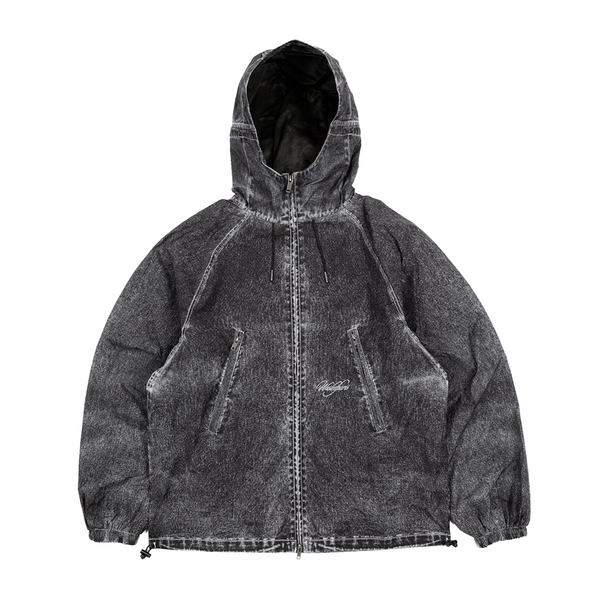 WASTED PARIS -SCRIPT WINDBREAKER FADED BLACK