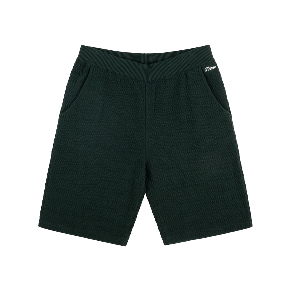 DIME - WAVE CABLE KNIT SHORTS FOREST