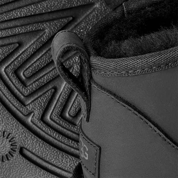 UGG - W CLASSIC ULTRA MINI LEATHER BLACK