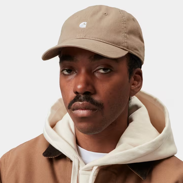 CARHARTT WIP - MADISON LOGO CAP LEATHER/WHITE