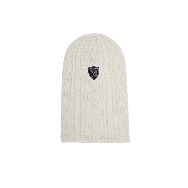 WASTED PARIS - RAIN CABLE KNIT BALACLAVA WHITE