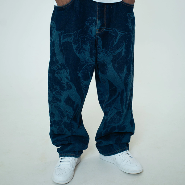 IUTER - LASER BAG BAGGY DENIM PANTS