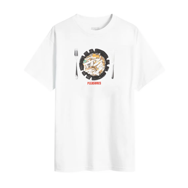 PLEASURES - DINNER T-SHIRT WHITE