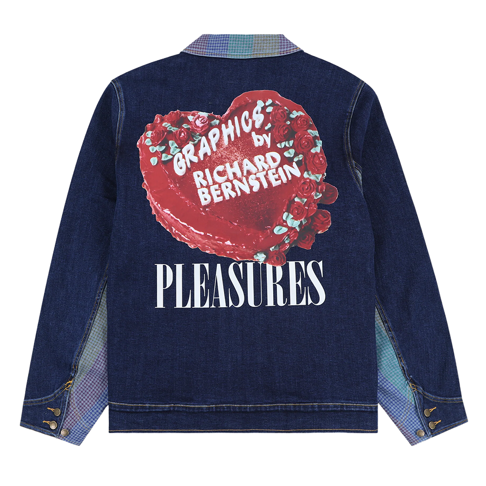 PLEASURES - CAKE DENIM JACKET INDIGO