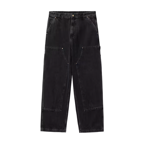 CARHARTT WIP - NASH DOUBLE KNEE BLACK STONE WASHED
