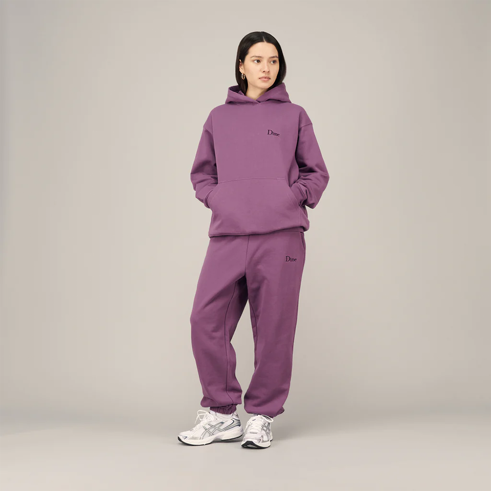 DIME - CLASSIC SMALL LOGO HOODIE VIOLET