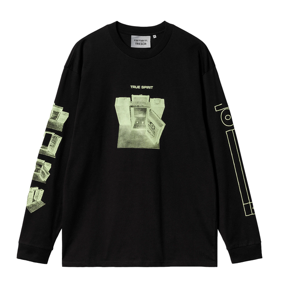 CARHARTT WIP X TRESOR - TRUE SPIRIT L/S T-SHIRT BLACK/GREEN