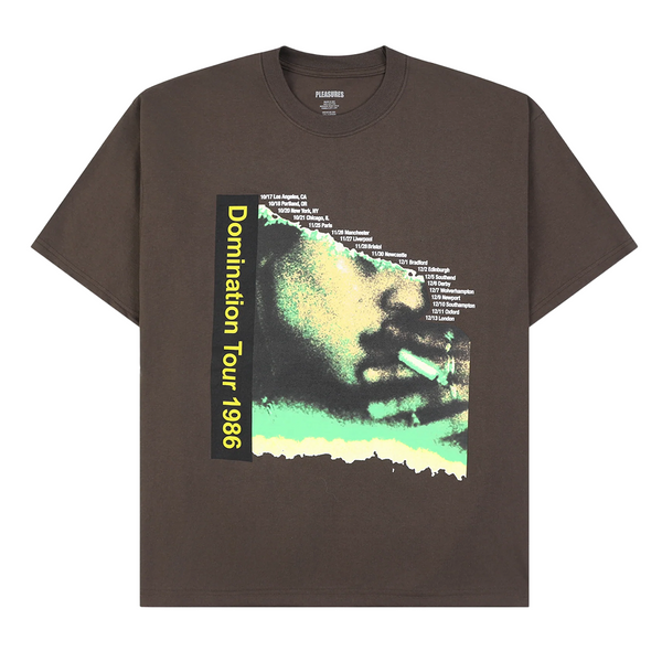 PLEASURES - DOMINATION T-SHIRT BROWN