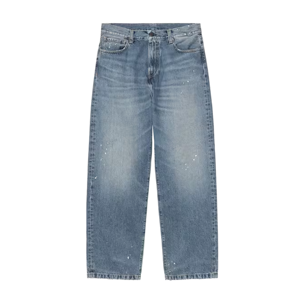 CARHARTT WIP - LANDON PANT BLUE DESTROY WASH SPLATTER