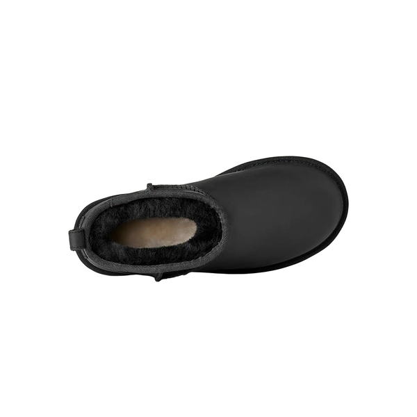 UGG - W CLASSIC ULTRA MINI LEATHER BLACK