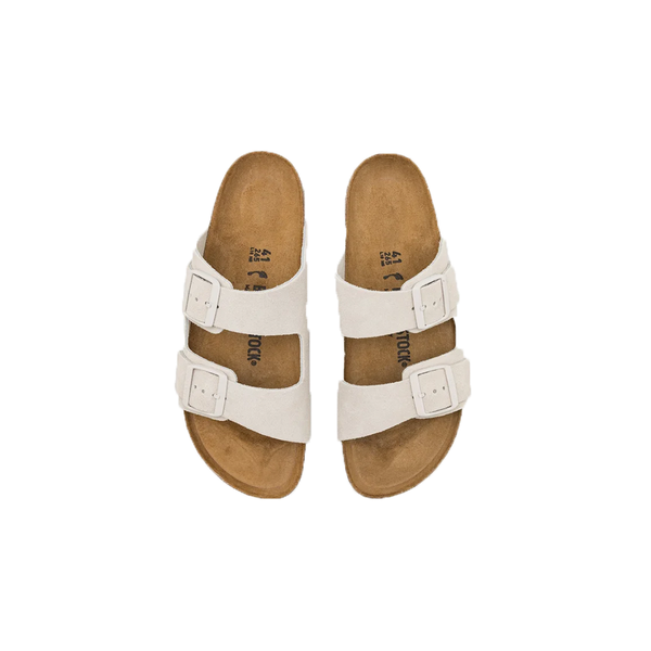 BIRKENSTOCK - ARIZONA ANTIQUE WHITE SUEDE LEATHER