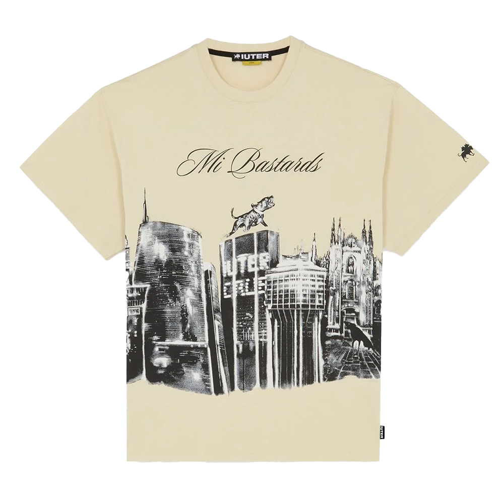 IUTER X CLUB DOGO - SKYLINE TEE DUSTYWHITE