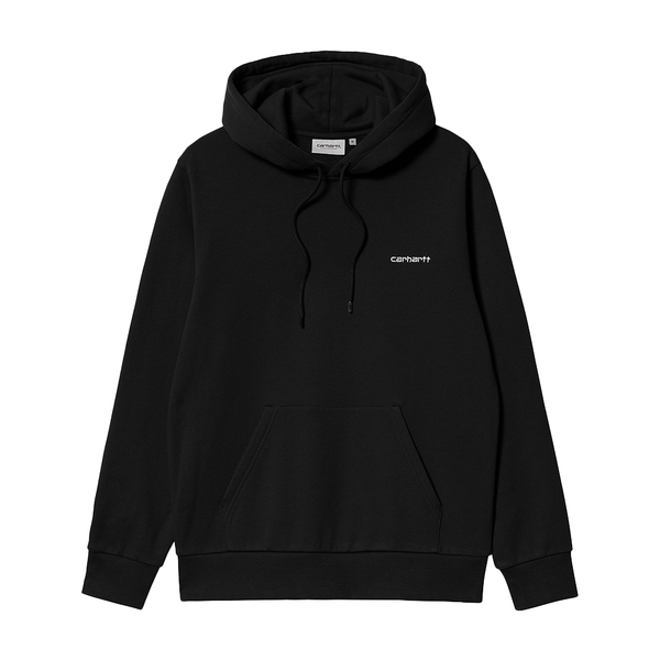 CARHARTT WIP - HOODED SCRIPT EMBROIDERY SWEAT BLACK