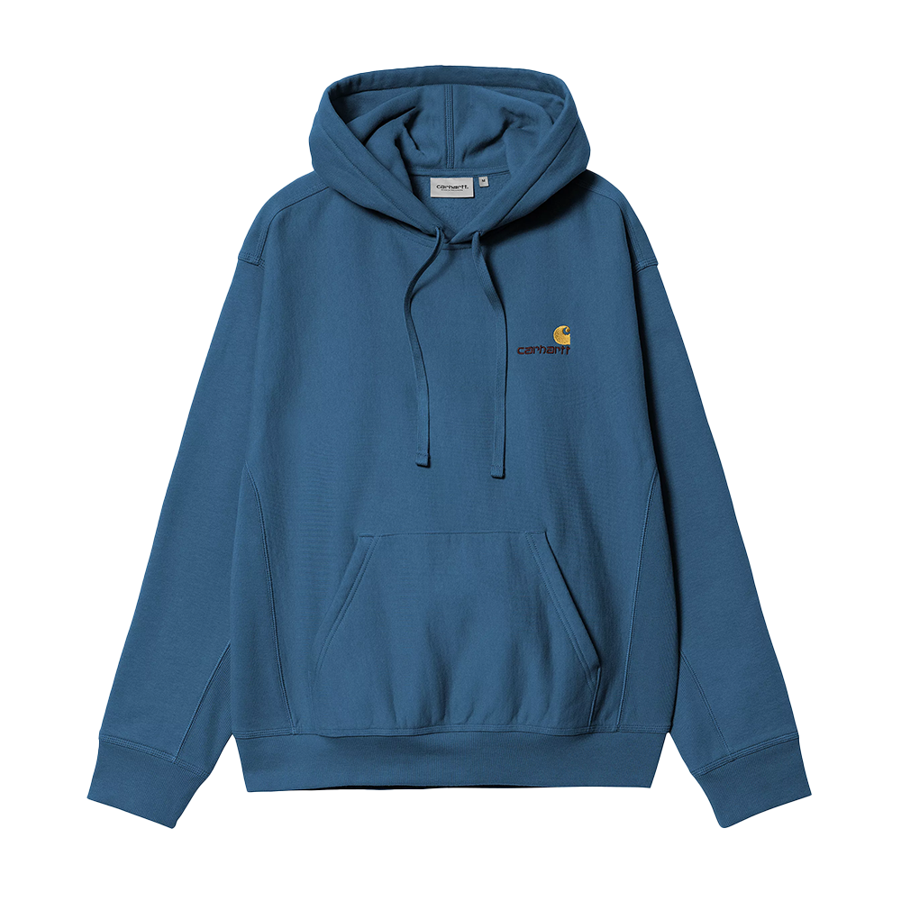 CARHARTT WIP - HOODED AMERICAN SCRIPT SWEAT SODALITE