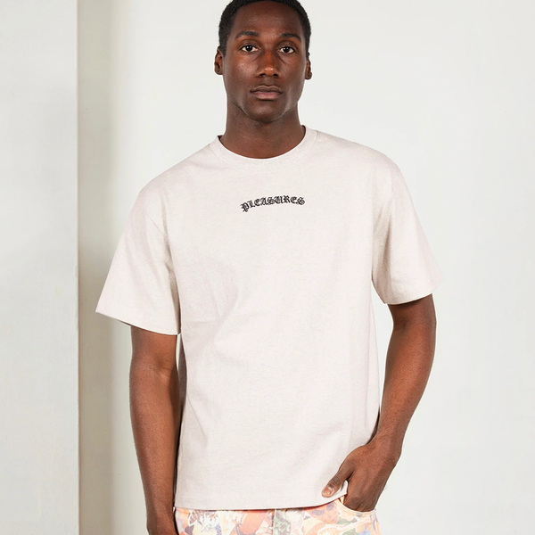 PLEASURES - NEURAL APPLIQUE SHIRT OATMEAL
