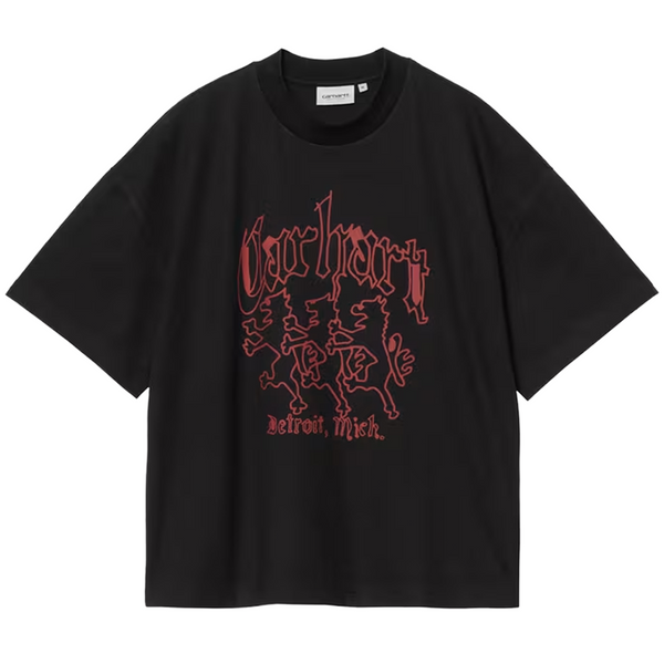 CARHARTT WIP - S/S HACKWORK T-SHIRT BLACK/HEAVY STONE WASH