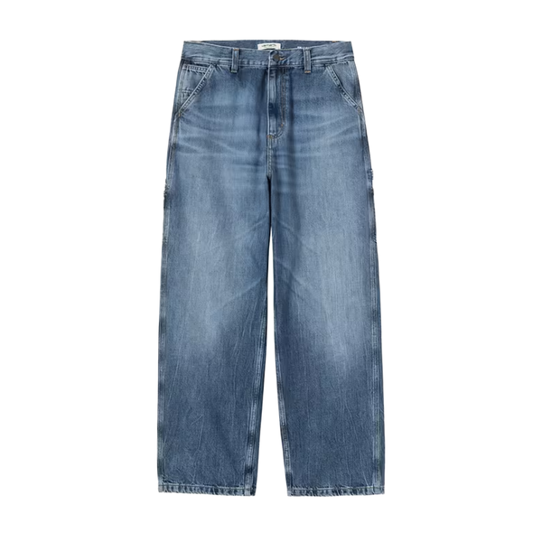 CARHARTT WIP - W' BRANDON SINGLE KNEE PANT BLUE MARBLE USED WASH