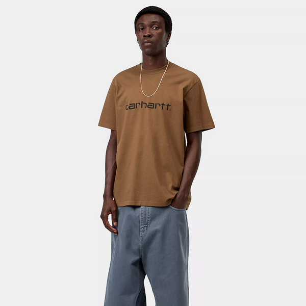 CARHARTT WIP - S/S SCRIPT T-SHIRT WIP H BROWN/BLACK