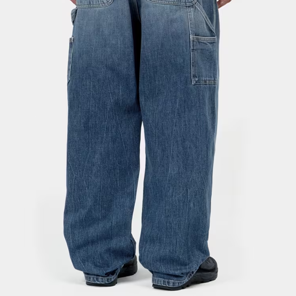 CARHARTT WIP - W' BRANDON SINGLE KNEE PANT BLUE MARBLE USED WASH