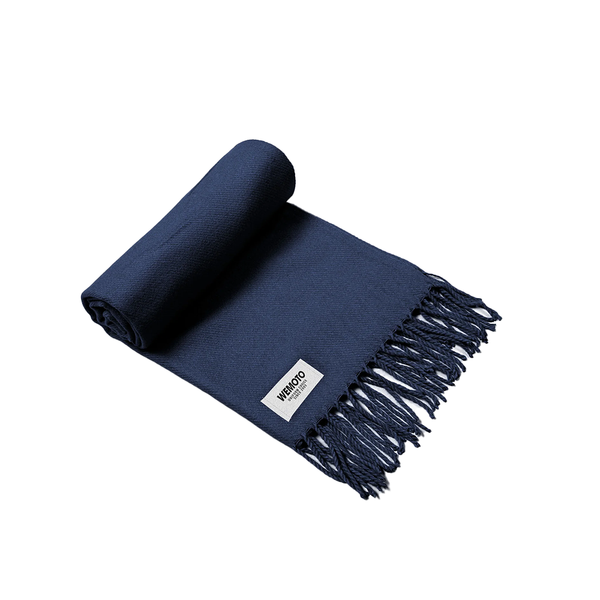 WEMOTO - ALSTON OVERSIZED SCARF NAVY BLUE