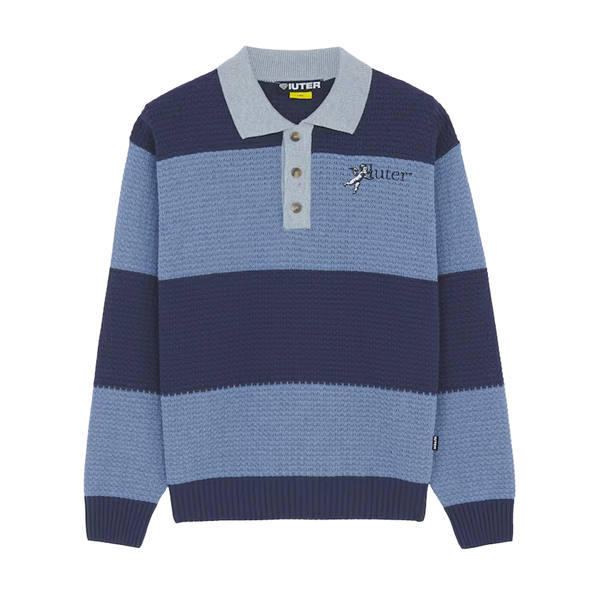 IUTER - SOULS KNIT POLO BLUE