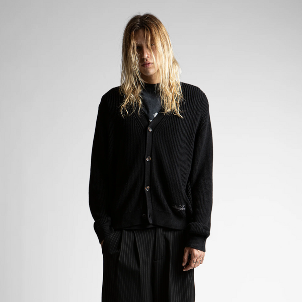 WASTED PARIS - SCRIPT CARDIGAN BLACK