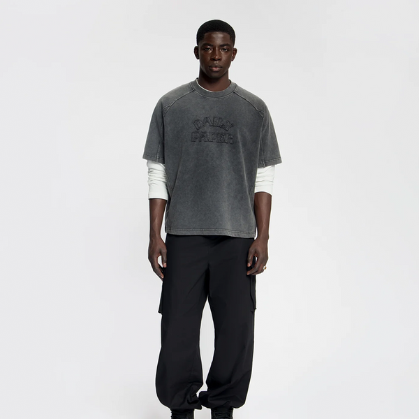 DAILY PAPER - BOXY WASHED BLACK RAGLAN DIAS