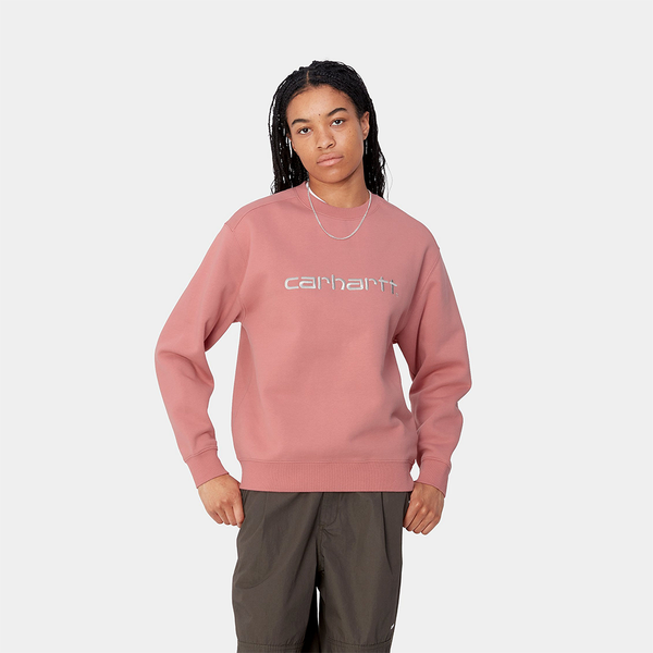 CARHARTT WIP - W' SWEATSHIRT DUSTY ROSE/MOONBEAM