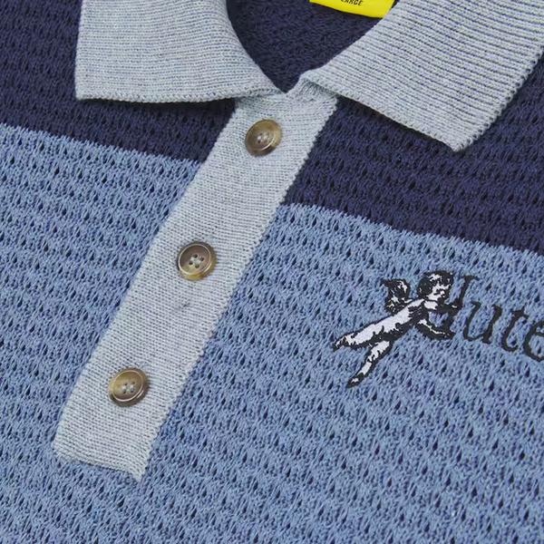IUTER - SOULS KNIT POLO BLUE