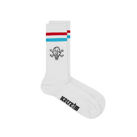 ICECREAM - CONES AND BONES SPORTS SOCKS WHITE