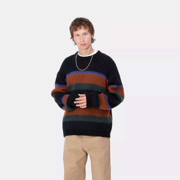 CARHARTT WIP - MERTON SWEATER LINE BROWN