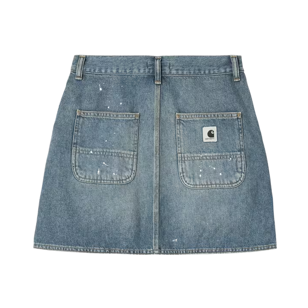 CARHARTT WIP - W' MAEVE DOUBLE KNEE SKIRT BLUE DESTROY