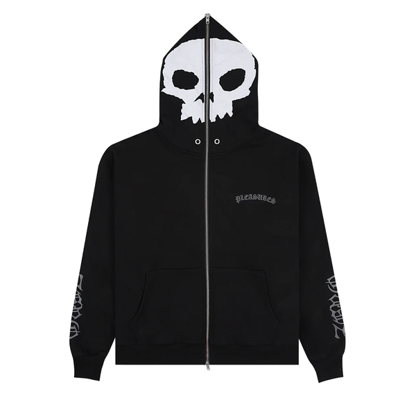 PLEASURES - BALACLAVA ZIP HOODIE BLACK