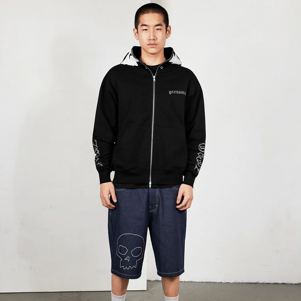 PLEASURES - BALACLAVA ZIP HOODIE BLACK