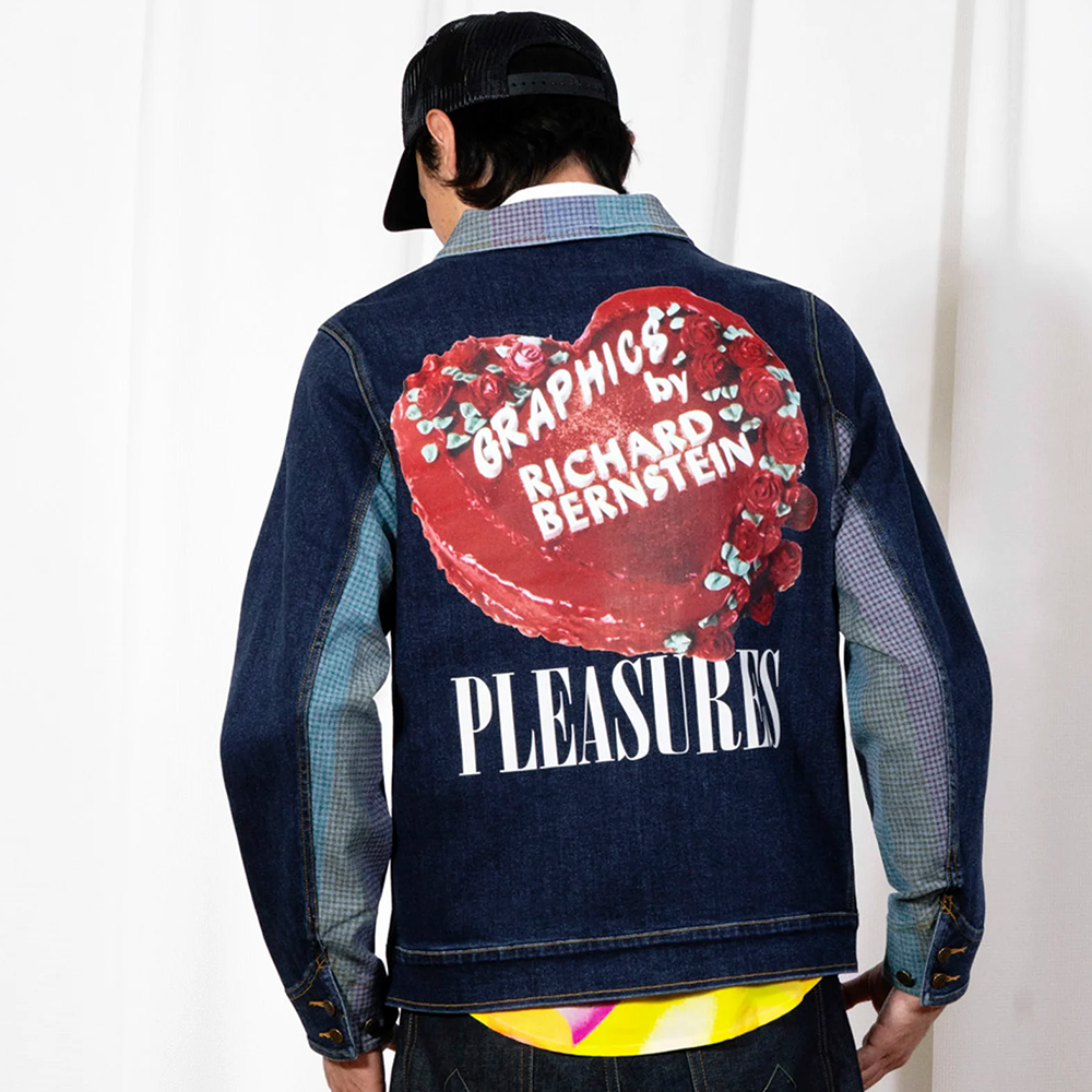 PLEASURES - CAKE DENIM JACKET INDIGO