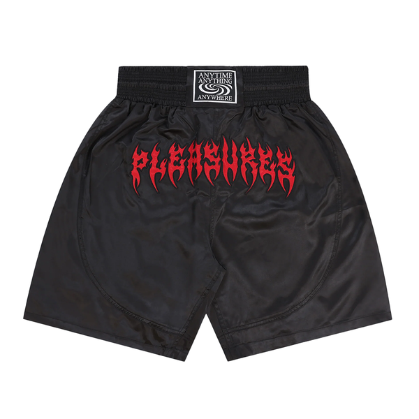 PLEASURES - MUAY THAI SHORTS BLACK