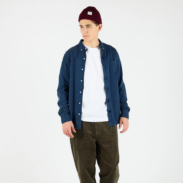 WEMOTO - BUTTON DOWN SHIRT NAVY BLUE