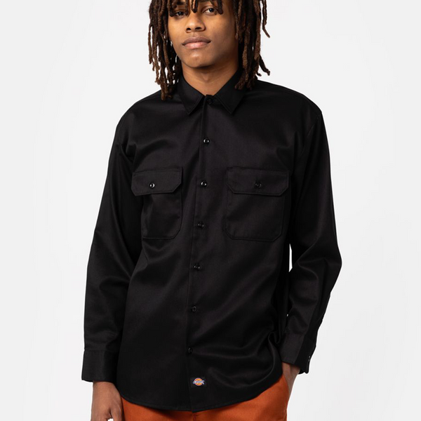 DICKIES - WORK SHIRT LONG SLEEVE BLACK