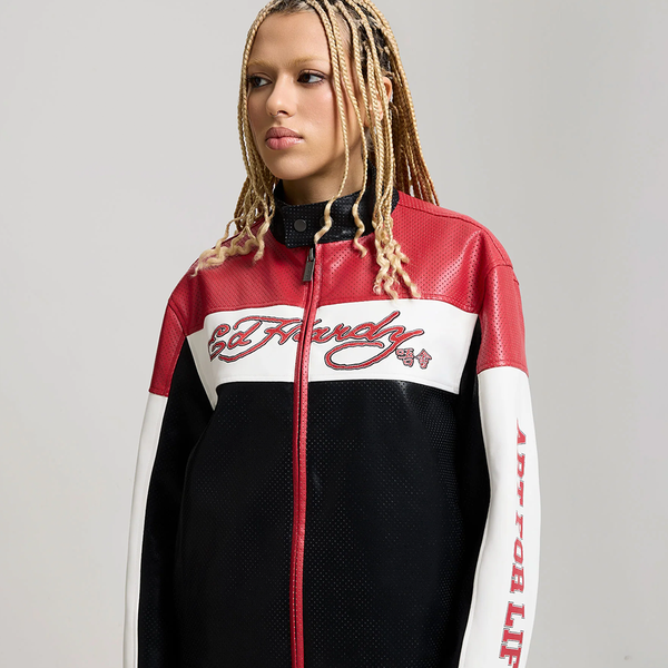 ED HARDY - W' ART FOR LIFE MOTO JACKET BLACK