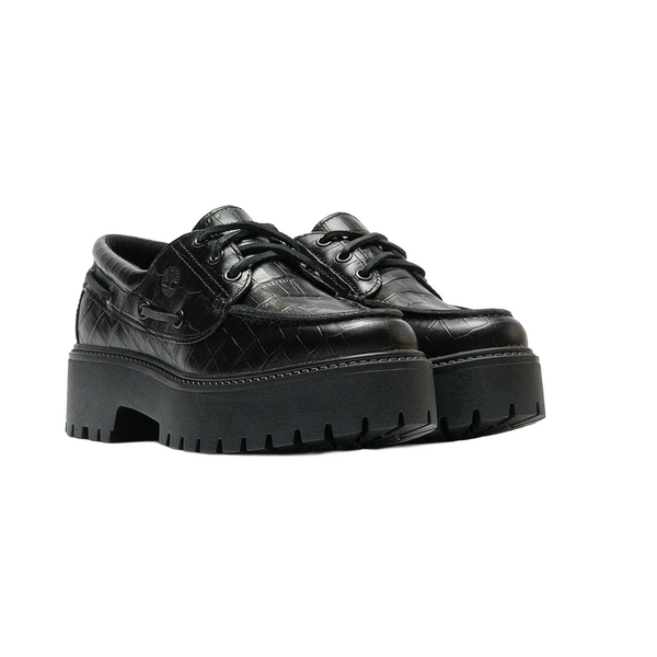 TIMBERLAND - STONE STREET BOAT SHOE BLACK FULL GRAIN