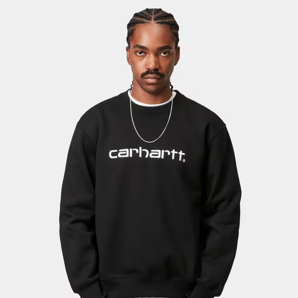 CARHARTT WIP - CARHARTT SWEAT BLACK/WHITE