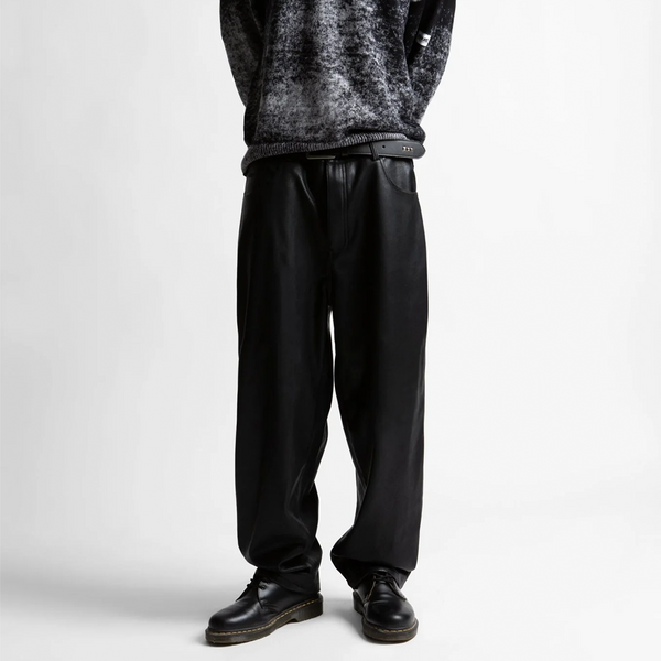 WASTED PARIS - FAUX LEATHER CASPER PANT BLACK