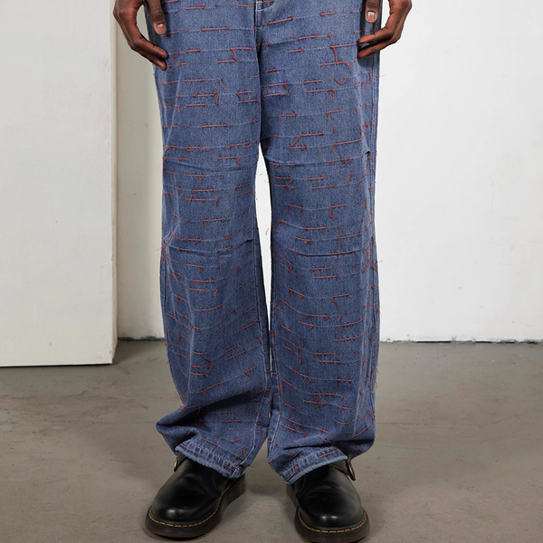 PLEASURES - TROKES DENIM PARACHUTE PANTS INDIGO