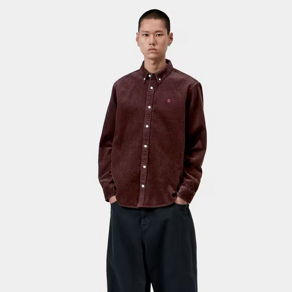 CARHARTT WIP - L/S MADISON CORD SHIRT AMARONE