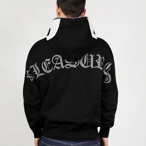 PLEASURES - BALACLAVA ZIP HOODIE BLACK