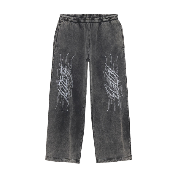 IUTER - TRIBAL MARBLE WIDE LEG SWEATPANTS BLACK