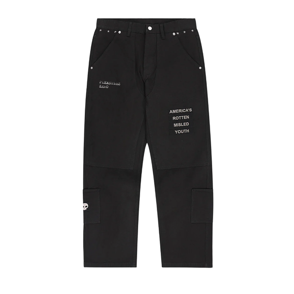 PLEASURES - ZERO WORK PANTS BLACK
