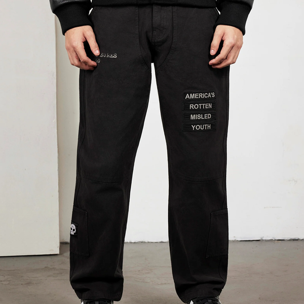 PLEASURES - ZERO WORK PANTS BLACK