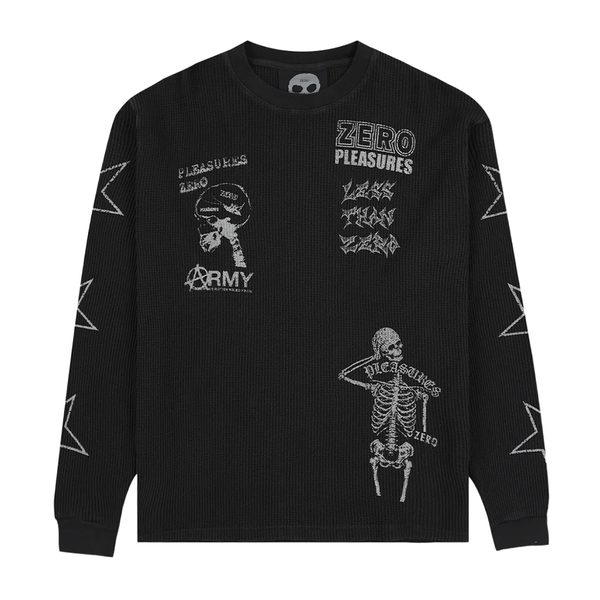 PLEASURES - MISLED THERMAL LONG SLEEVE BLACK