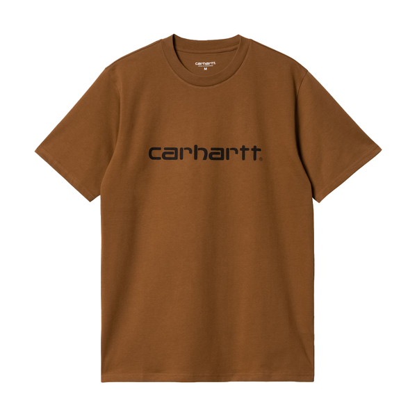 CARHARTT WIP - S/S SCRIPT T-SHIRT DEEP BROWN/BLACK